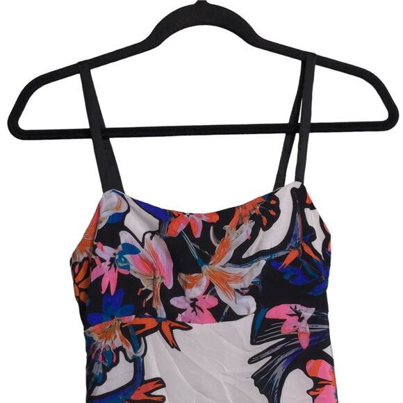 Nanette Lepore Womens Tropical Tease Sheath Dress White Floral Lined Mini USA 0 - Picture 2 of 10